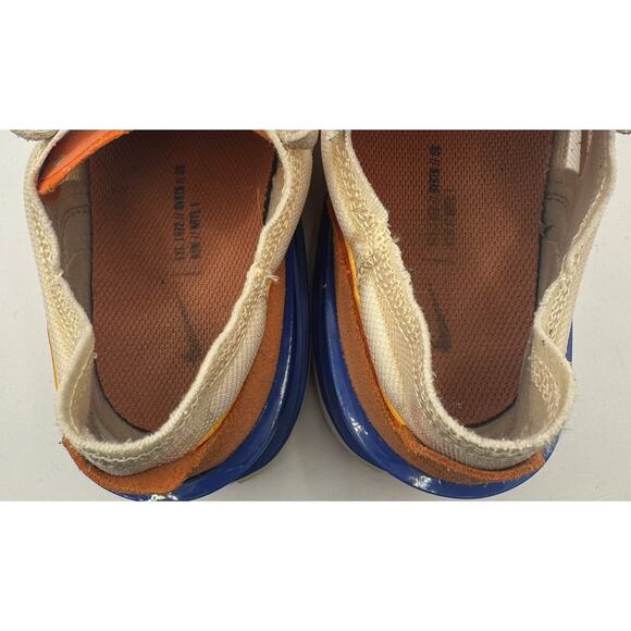 Nike Waffle One Women’s 7 DC2533-200 Pearl White/Royal/Orange Mesh Suede - Picture 5 of 9